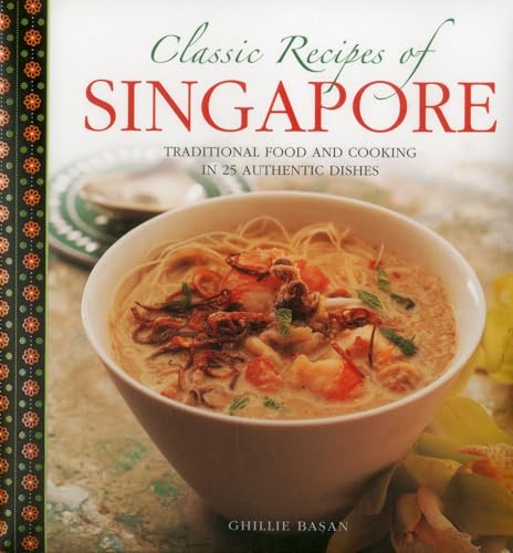 Cookbook cover featuring a bowl of noodles and the title “Classic Recipes of Singapore.”