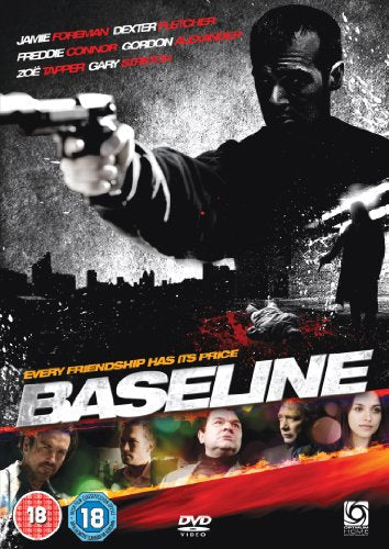 Baseline" Blu-ray cover featuring a man with a gun and city skyline.