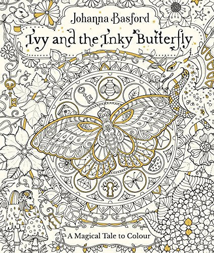 "Book cover with intricate black and gold illustrations of a butterfly and floral patterns."