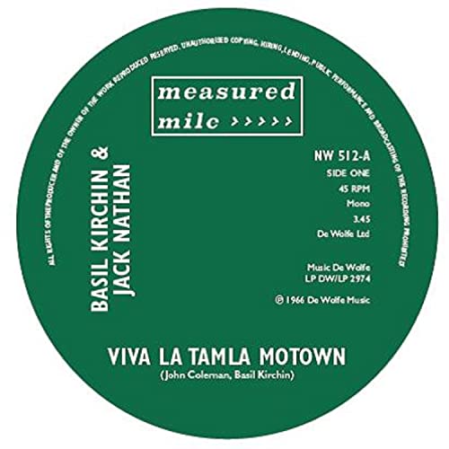 Green vinyl record label with white text: Basil Kirchin & Jack Nathan.