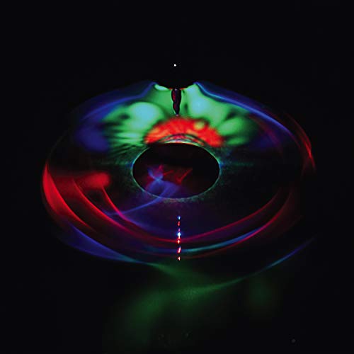 Abstract colorful swirl with a dark center, resembling an eye.