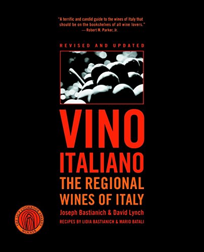 Book cover: "Vino Italiano" with red text and grape imagery.