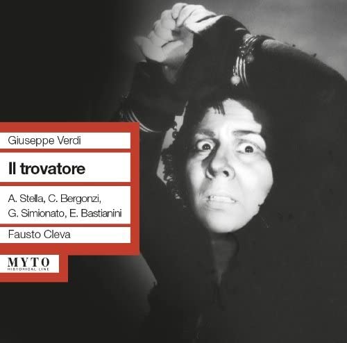Black and white opera CD cover featuring a dramatic singer’s portrait.