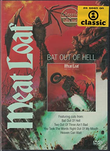 DVD cover for Meat Loaf’s “Bat Out of Hell” album, featuring dramatic artwork.
