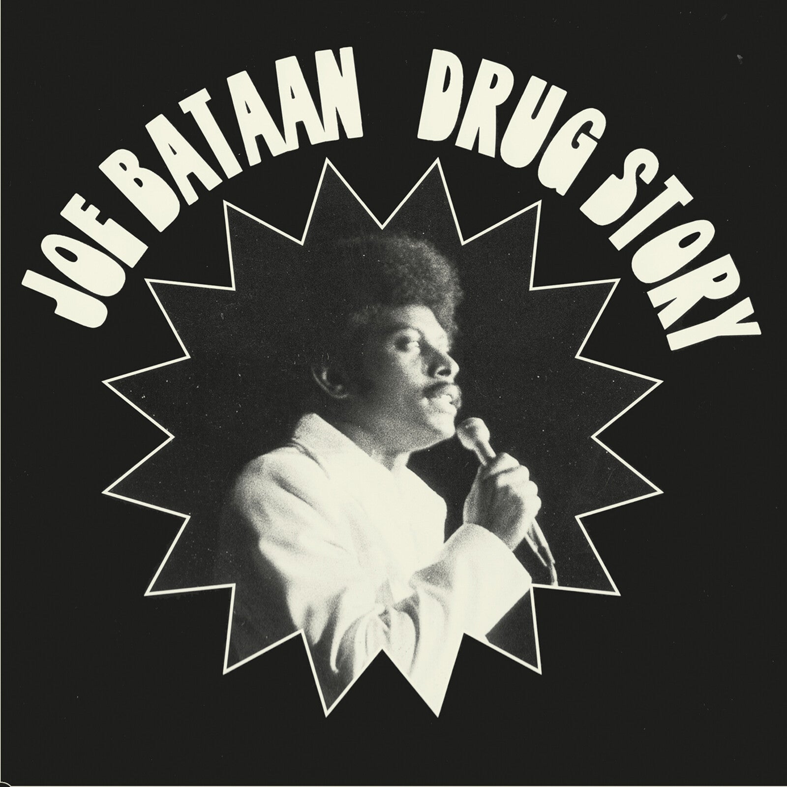 Black and white album cover featuring Joe Bataan in profile with a microphone.