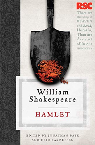 Book cover: Hamlet, RSC Shakespeare edition, featuring a shovel and red text.