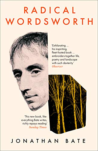 Book cover with William Wordsworth image, likely a portrait, on a background with natural scenery.