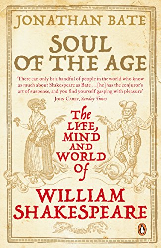 Book cover for “Soul of the Age” biography of William Shakespeare.