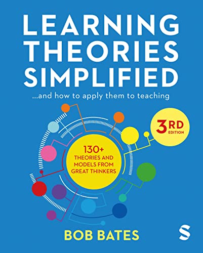 Blue book cover with colorful circles and text: "Learning Theories Simplified.
