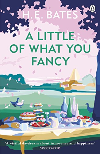 Book cover: illustrated countryside scene with a table laden with food.