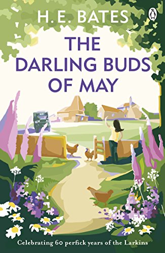 Book cover illustration featuring a rural farm scene with chickens, flowers, and a woman.