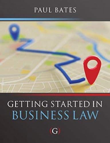 Book cover: “Getting Started in Business Law” with map background.
