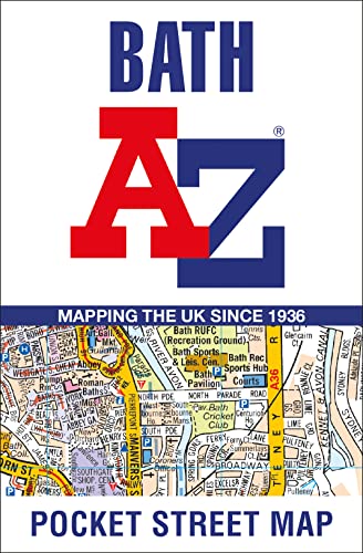 Pocket street map of Bath with large "A-Z" logo and street detail.