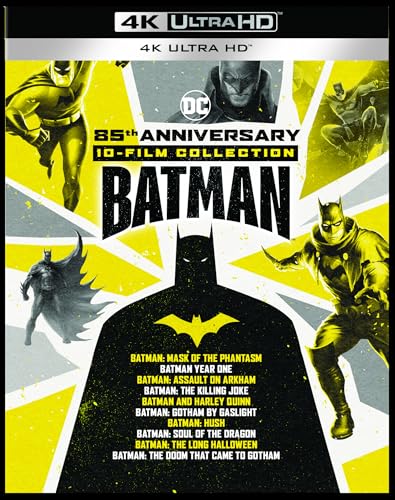Batman Blu-ray cover featuring the superhero and film titles in yellow.