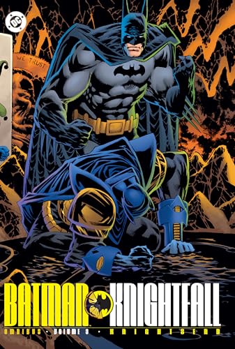 Batman stands over a defeated Bane in the cover art for “Knightsend.”