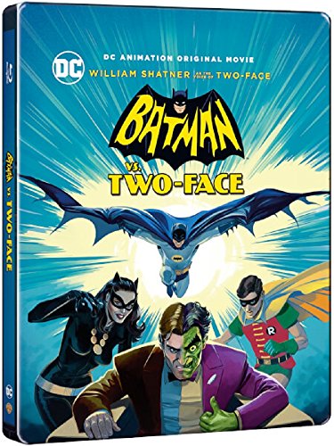 Blu-ray cover for “Batman vs. Two-Face” featuring Batman, Two-Face, and other characters.