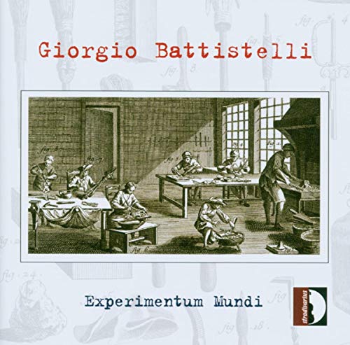 "CD cover with illustration of people working at tables in a workshop."