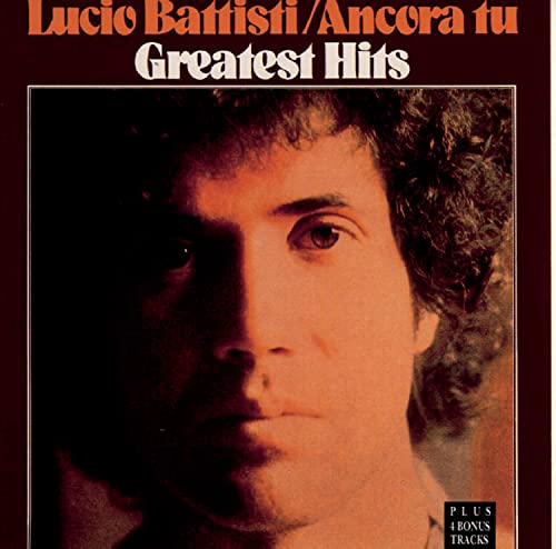 CD cover featuring a portrait of Lucio Battisti, with text overlay.