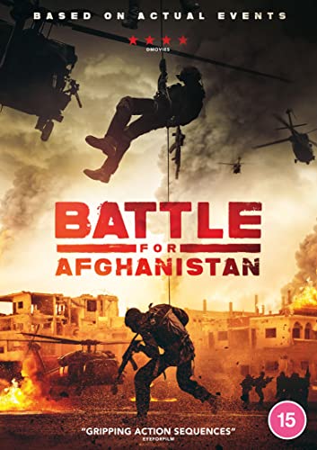 DVD cover for "Battle For Afghanistan" depicting soldiers in combat.