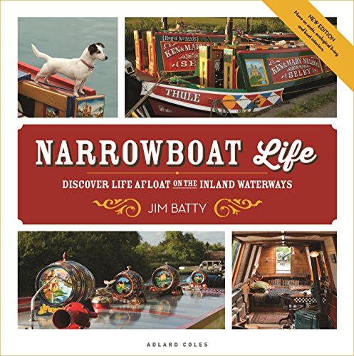 Book cover featuring colorful narrowboats and life on inland waterways.