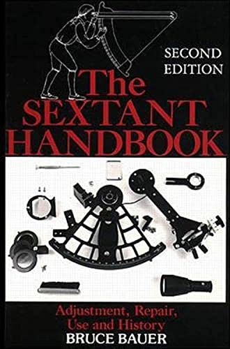 Book cover: "The Sextant Handbook" with sextant illustration and parts diagrams.