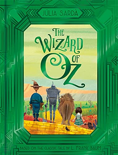 Cover of "The Wizard of Oz" featuring Dorothy and companions on a yellow brick road.