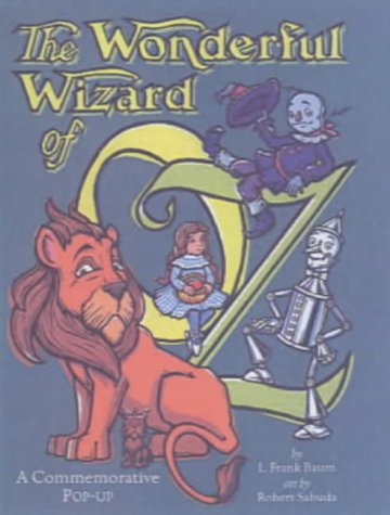 Book cover illustration featuring Dorothy, the Scarecrow, Tin Man, and Lion from Wizard of Oz.