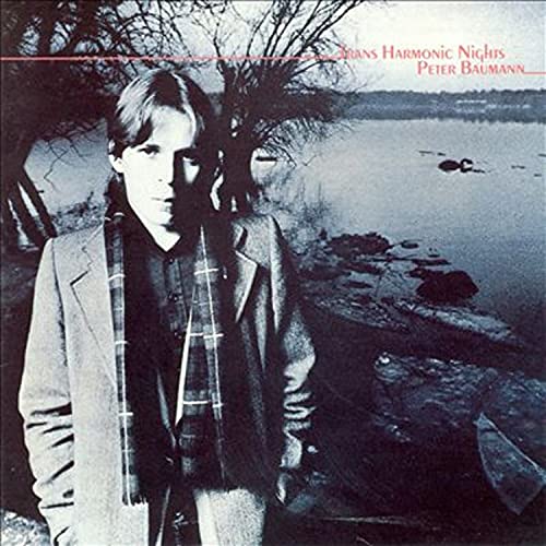 CD cover: Peter Baumann portrait by a lake, wintry landscape.