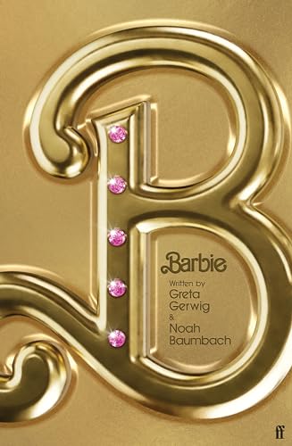 Gold cover with a large “B” and pink gem details; “Barbie” script.