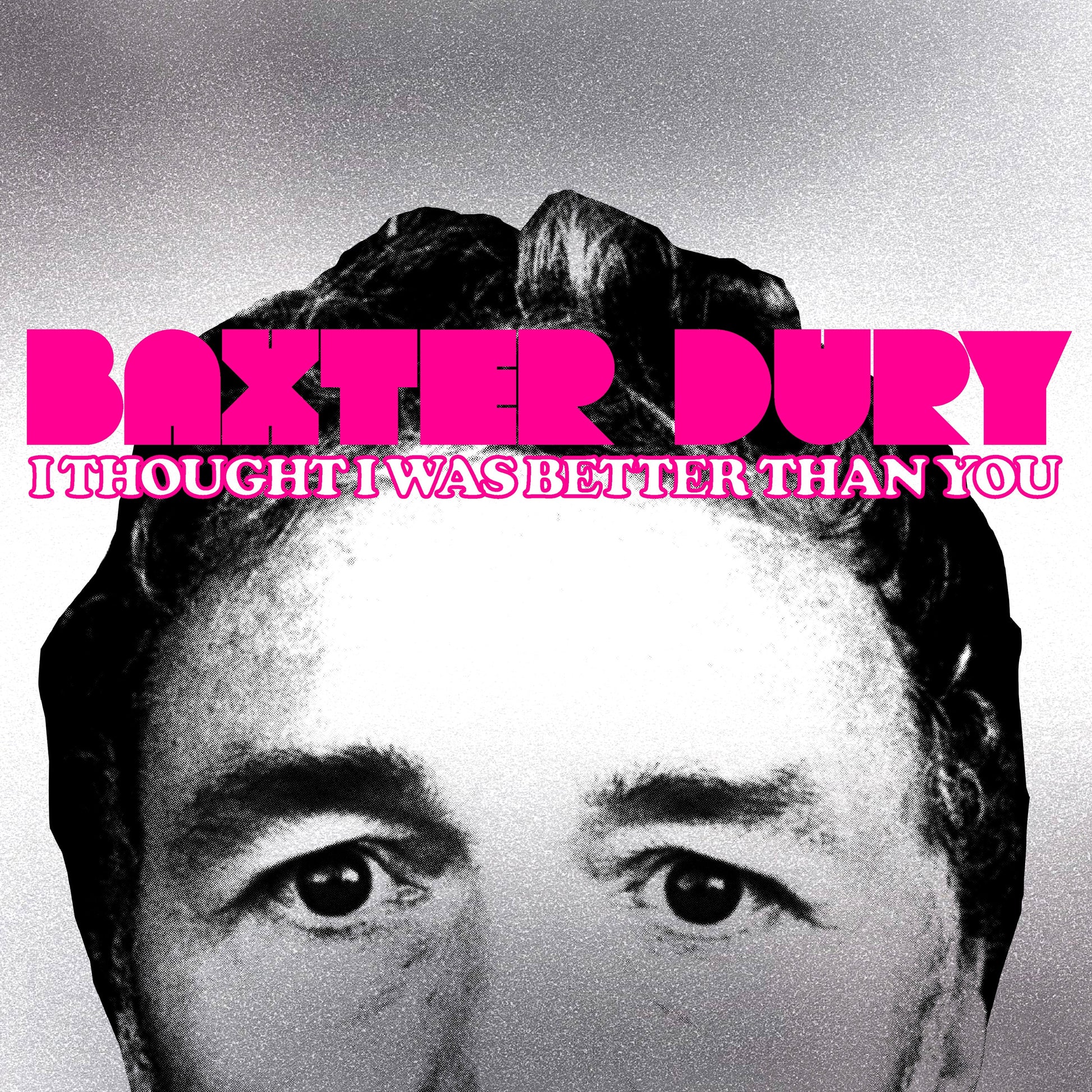 CD cover for Baxter Dury’s “I Thought I Was Better Than You,” portrait.