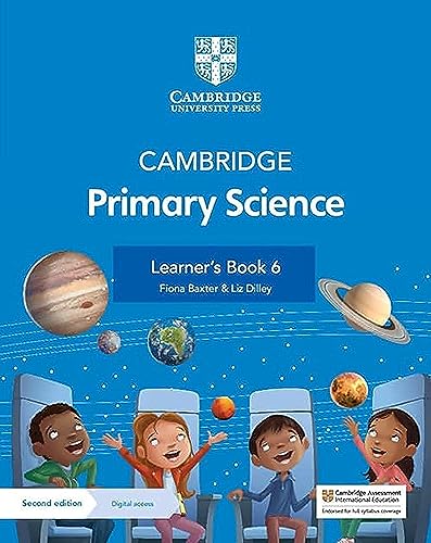 Cambridge Primary Science Learner's Book 6 cover with children and planets on blue background.