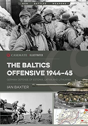 Book cover depicting German soldiers and WWII Baltic Front battle scenes.