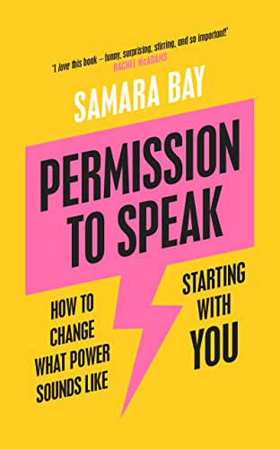 Yellow book cover with bold pink and black text: "Permission to Speak.