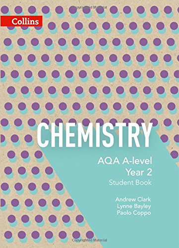 Chemistry textbook cover with purple polka dots and white text.