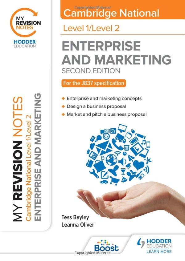 Cover of “My Revision Notes: Enterprise & Marketing” textbook, second edition.