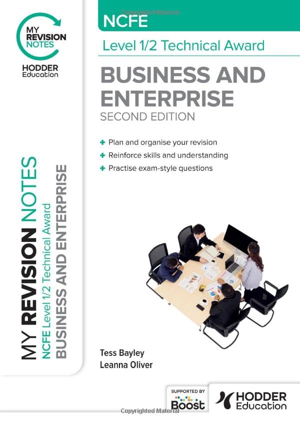 Book cover for NCFE Business and Enterprise revision guide featuring a business meeting image.
