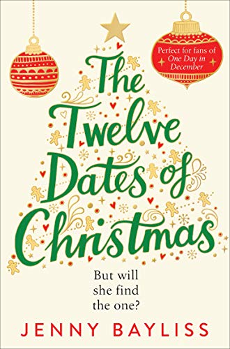 Book cover: "The Twelve Dates of Christmas" with festive tree illustration.