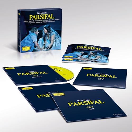 Wagner's Parsifal CD box set with multiple discs and cover art.