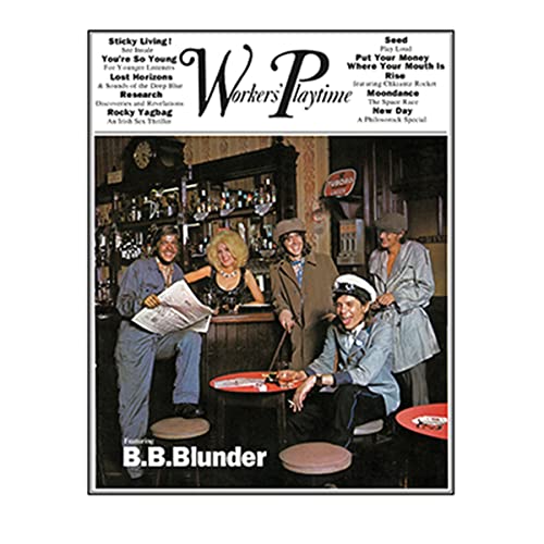 Album cover showing the band B.B. Blunder in a pub with tracklist text above.