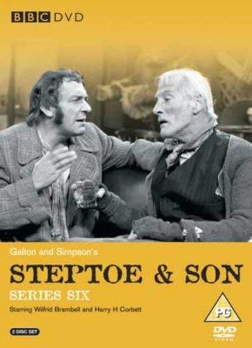 DVD cover for “Steptoe & Son” series six, featuring two older men.
