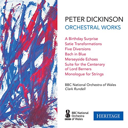 CD cover for Peter Dickinson orchestral works by BBC National Orchestra of Wales.