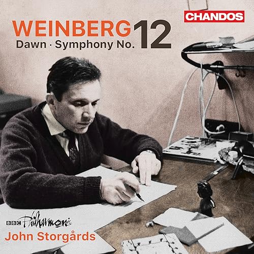 CD cover featuring a black and white portrait of composer Mieczyslaw Weinberg.