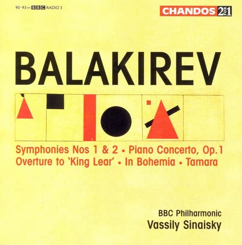 CD cover for Balakirev symphonies performed by BBC Philharmonic, Sinaysky.