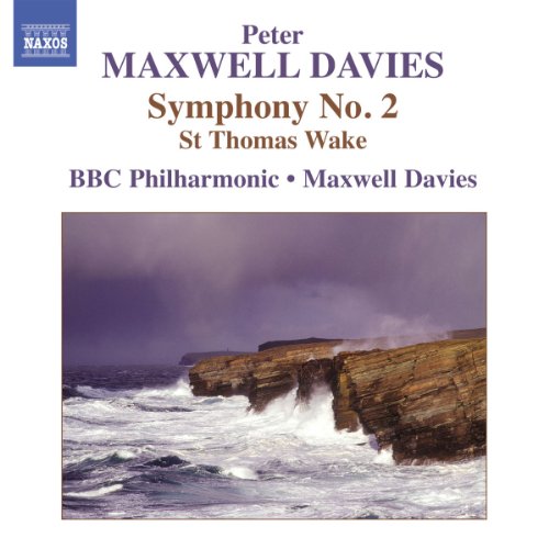 CD cover for Maxwell Davies’ Symphony No. 2 with coastal scene.