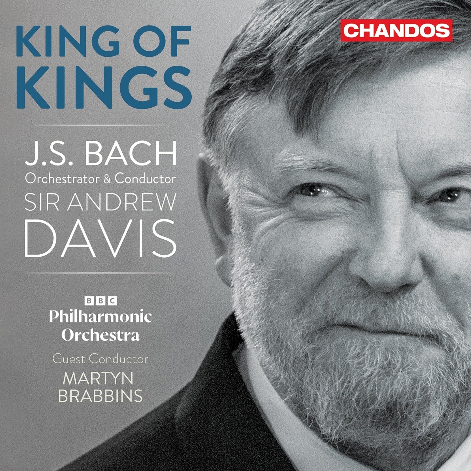 CD cover for “King of Kings” featuring Andrew Davis and J.S. Bach.