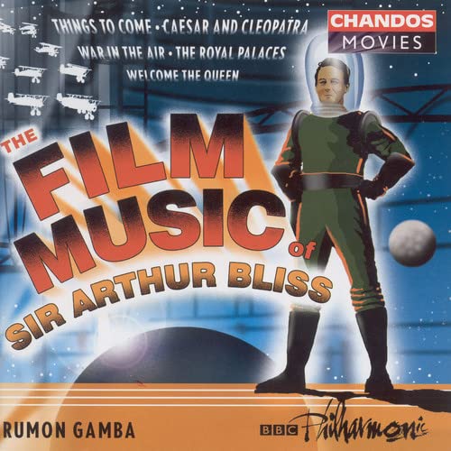 CD cover: astronaut, planets, and bold text “The Film Music of Sir Arthur Bliss”.