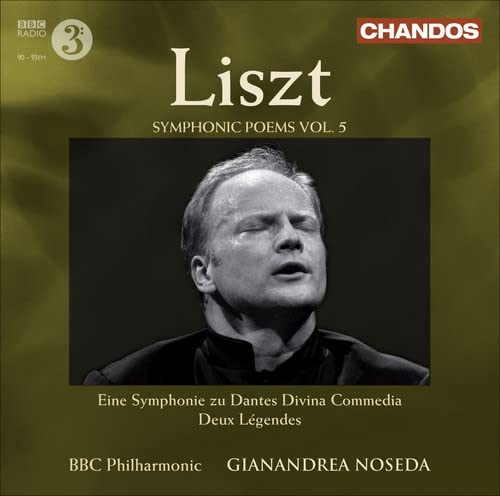 CD cover featuring a portrait of Gianandrea Noseda and text "Liszt Symphonic Poems Vol. 5".