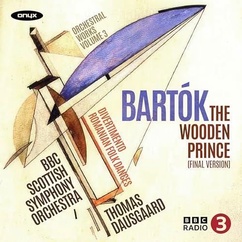 CD cover for Bartók’s “The Wooden Prince” featuring abstract, angular artwork.