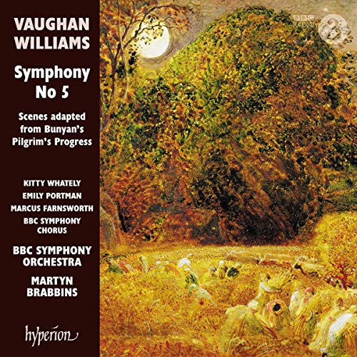 "CD cover featuring a painting of sheep in a field under a full moon."
