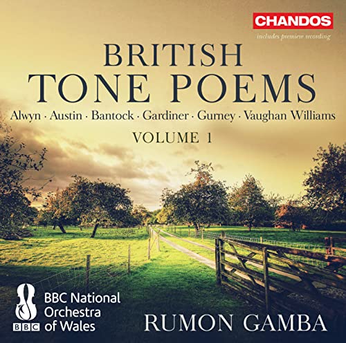 CD cover featuring a rural landscape with trees and a wooden fence at sunset.